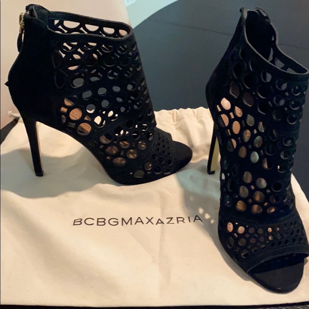 BCBG Black heeled summer booties
